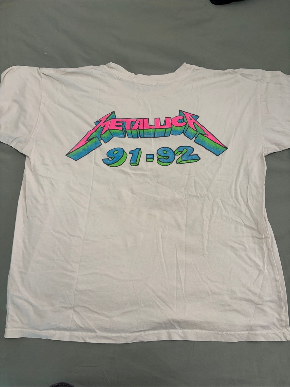 Daydreamer Metallica 1991-1992 White Graphic Tour T-Shirt - Picture 3 of 3